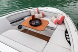 Bow area with table in position ready for drinks